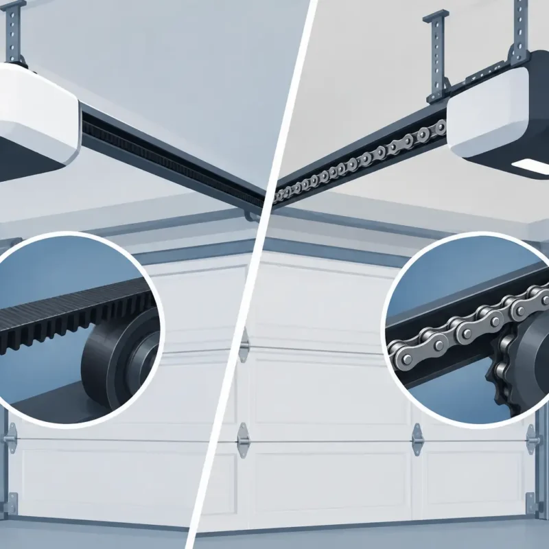 Belt Drive vs Chain Drive Garage Door Openers